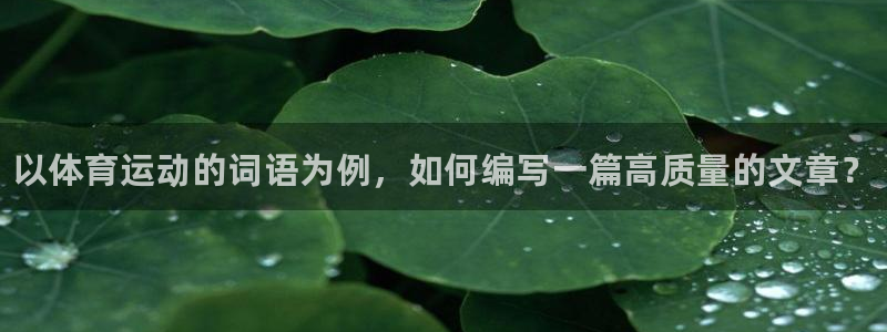 利记官方正版app五金厂：以体育运动的词语为例，如何